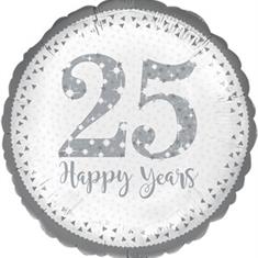 Silver Wedding Anniversary Balloon