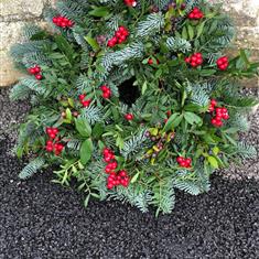 Memorial Wreath with Berries