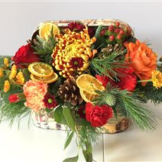 Winter Suitcase Arrangement Large