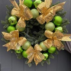 New for 2025 Bows &amp; Baubles Gold &amp; Green