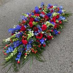 Red,White &amp; Blue Casket Spray